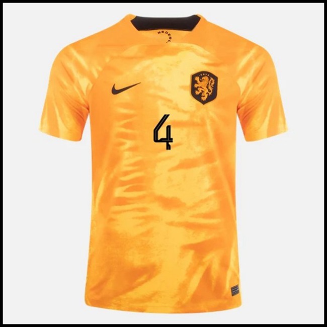 Nizozemska VIGIL #4 Odjeća,novo Nogometni Dres Nizozemska VIGIL #4 Domaći Komplet Svjetsko Prvenstvo 2022 komplet