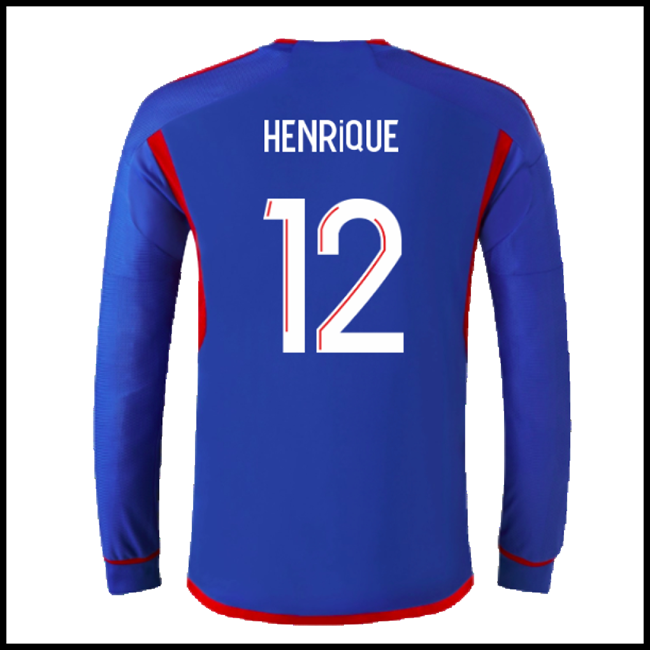 Nogometni Dres Olympique Lyonnais HENRIQUE #12 Dugim Rukavima Gostujući Komplet 2023-2024
