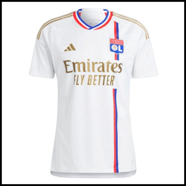 Olympique Lyonnais AOUAR #8 Odjeća,prodaja Nogometni Dres Olympique Lyonnais AOUAR #8 Domaći Komplet 2023-2024 online