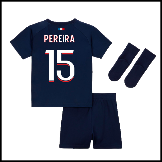 Nogometni Dres Paris Saint Germain PSG Dječji PEREIRA #15 Domaći Komplet 2023-2024
