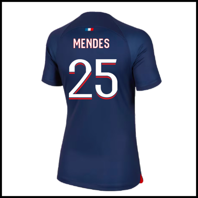 Nogometni Dres Paris Saint Germain PSG Ženska MENDES #25 Domaći Komplet 2023-2024