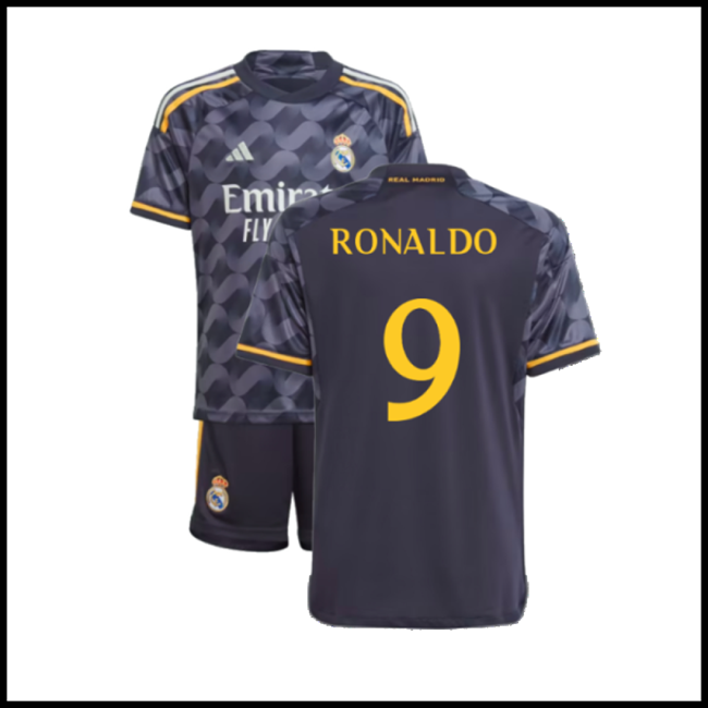 Nogometni Dres FC Real Madrid Dječji RONALDO #9 Gostujući Komplet 2023-2024