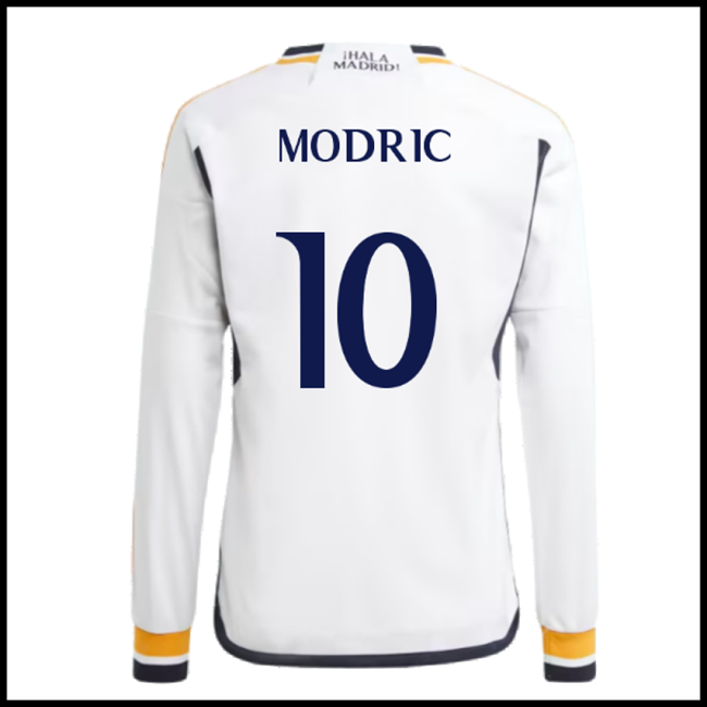 Nogometni Dres FC Real Madrid MODRIC #10 Dugim Rukavima Domaći Komplet 2023-2024