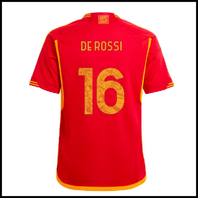 Nogometni Dres AS Roma DE ROSSI #16 Domaći Komplet 2023-2024