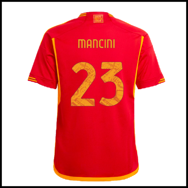 Nogometni Dres AS Roma MANCINI #23 Domaći Komplet 2023-2024