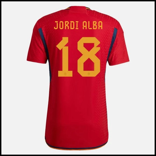 Nogometni Dres Španjolska JORDI ALBA #18 Domaći Komplet Svjetsko Prvenstvo 2022