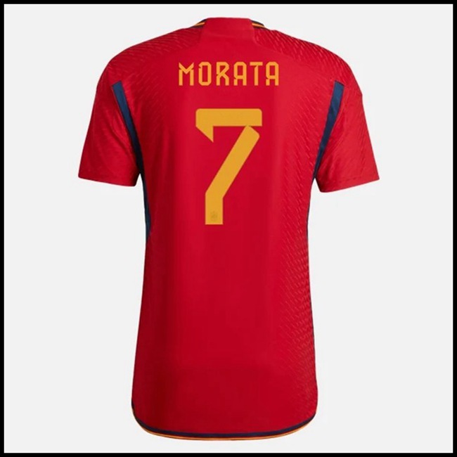 Nogometni Dres Španjolska MORATA #7 Domaći Komplet Svjetsko Prvenstvo 2022