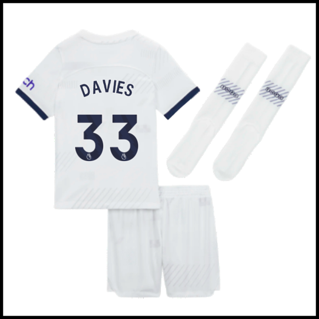 Nogometni Dres Tottenham Hotspur Dječji DAVIES #33 Domaći Komplet 2023-2024