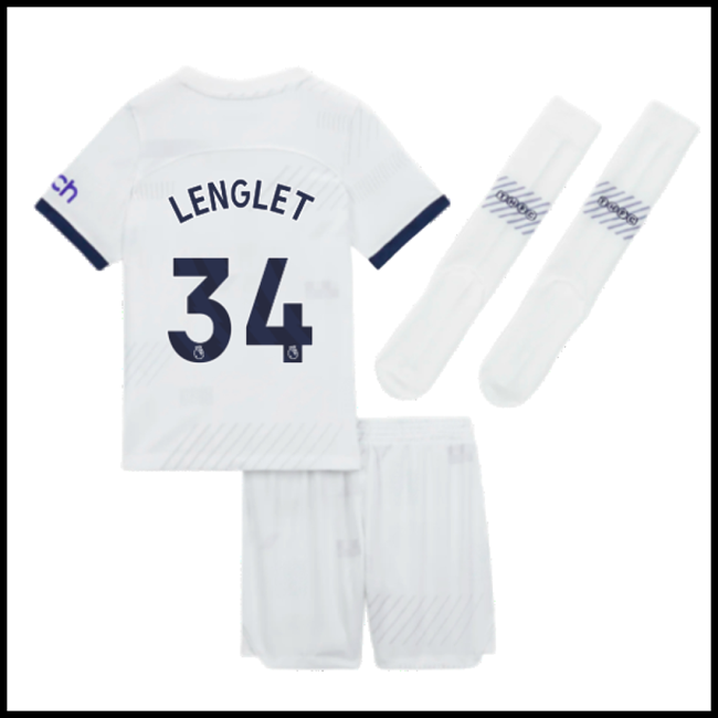 Nogometni Dres Tottenham Hotspur Dječji LENGLET #34 Domaći Komplet 2023-2024