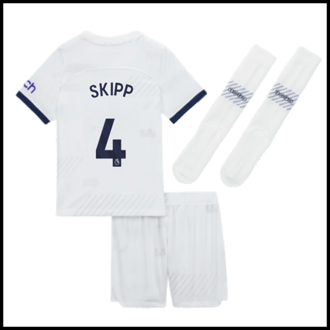 Nogometni Dres Tottenham Hotspur Dječji SKIPP #4 Domaći Komplet 2023-2024