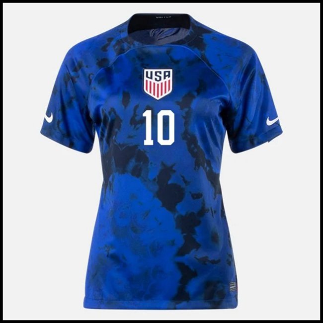 SAD PULISIC #10 Odjeća,ponuda Nogometni Dres SAD Ženska PULISIC #10 Gostujući Komplet Svjetsko Prvenstvo 2022 klubova
