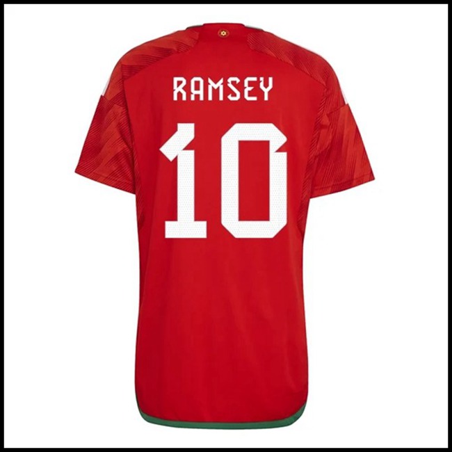 Nogometni Dres Wales RAMSEY #10 Domaći Komplet Svjetsko Prvenstvo 2022